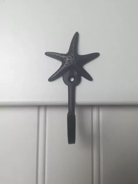*3 Pack* Oil Rubbed Bronze Decorative Rustic Starfish Cabinet Hooks