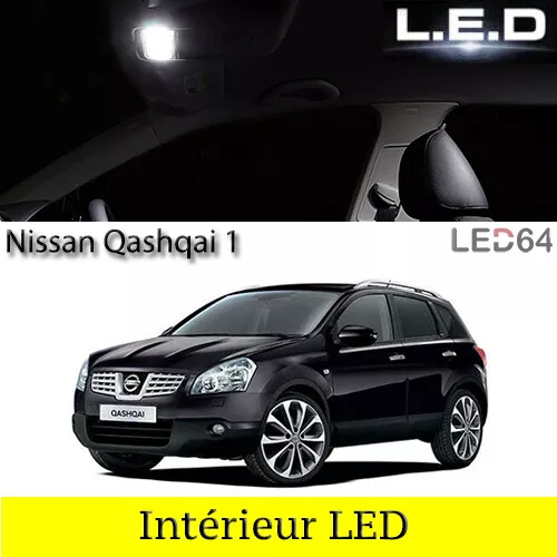 Kit  éclairage ampoules à LED Blanc intérieur habitacle pour Nissan Qashqai 1 +2