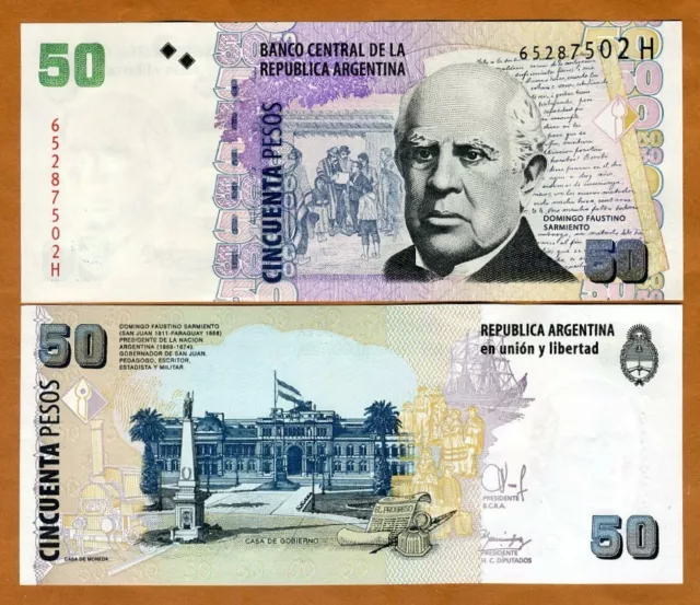 Argentina, 50 Pesos, ND (2003), P-356, H-Serie (2014), UNC