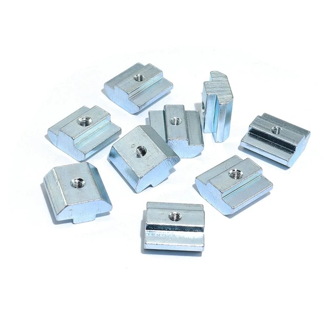 100x M3 M4 M5 M6 M8 M10 T Block Square Nuts T-Track Sliding Hammer Nut 20 30 40