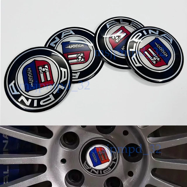 4X 65MM FÜR BMW ALPINA Aufkleber Nabenkappen Silikon Felgen Emblem Radkappen NEW EUR 11,84
