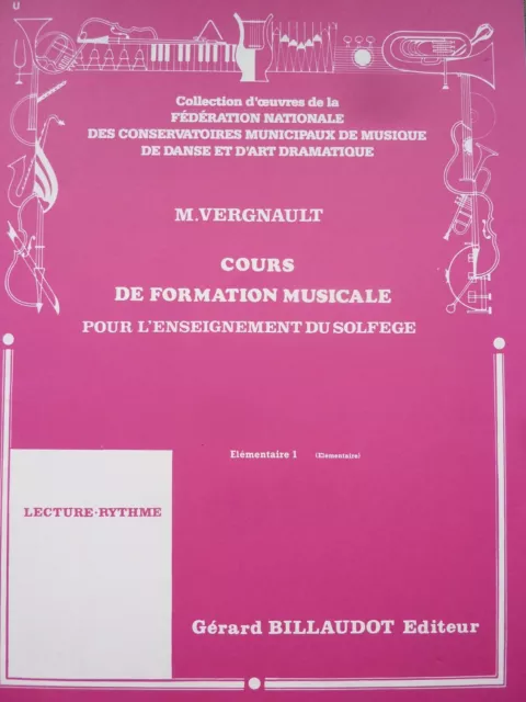 Cours de Formation musicale (lecture -rythme) de Michel Vergnault niveau 2C1