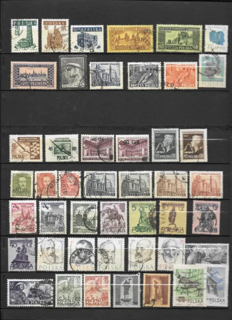 Lot Alte Briefmarken Polen Gestempelt wie abgebildet