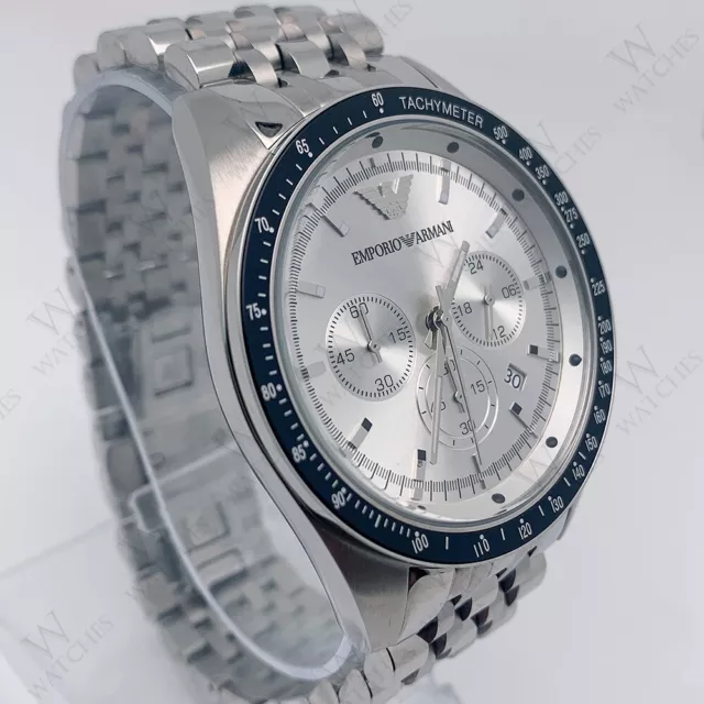 Emporio Armani AR6073 Sportivo Chronograph Silver Stainless Steel Men's Watch