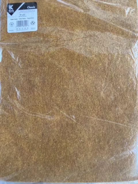 Paquete Kunin Classic Felt 9"" X 12"" Cobre Canyon de 24 nuevo