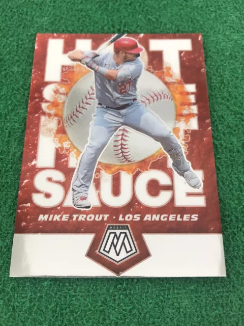 2021 Panini Mosaic Mike Trout Hot Sauce #HS 1 Baseball Card