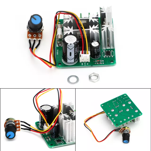 Commutateur Contrôleur Moteur Vitesse Variable Continu DC 9V-60V 20A PWM A1 2