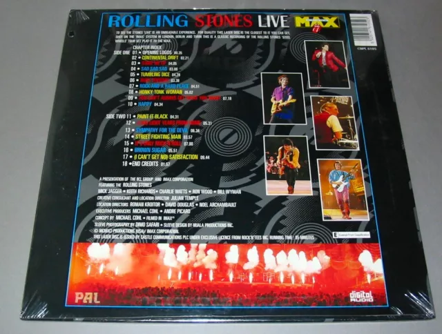 The ROLLING STONES  Laserdisc  Live at The Max   NEW SEALED 2