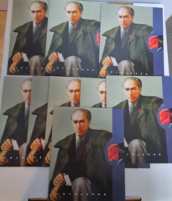 Pierre Elliot Trudeau 1919-2000 Canada Post Pane Of 4 Stamps Lot (8)