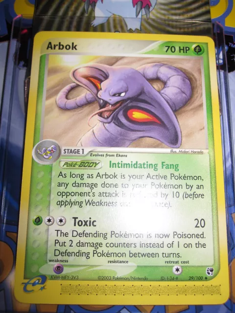 Pokemon Mint (◕‿◕✿) Ex Sandstorm English Arbok 29/100 Unco 1St Edition (2003)