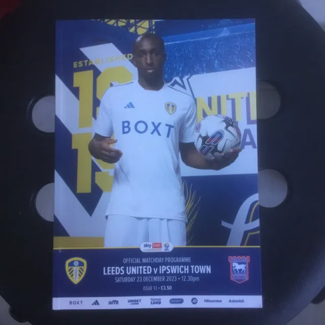 LEEDS UNITED v Ipswich Town Match Day Programme Saturday 23/12/23