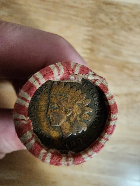 Roll Of Sealed Wheat Pennies 1907 Indian Head 1928 D Lincoln Unsearched Ungraded