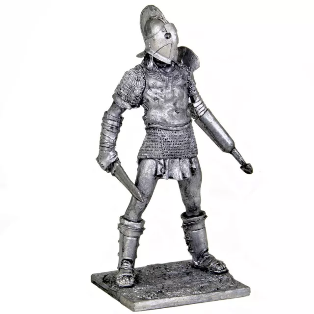 Roman gladiator. Tin toy soldiers. 54mm miniature figurine. metal sculpture