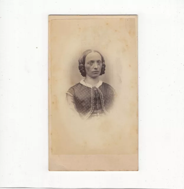 J.F. Maurer CDV Foto Damenportrait - Landau 1860er
