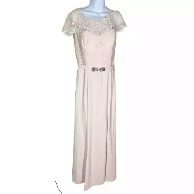 Jenny Packham Blush JP1001 Lace Embellished Bridesmaids Dress Women's Size 12