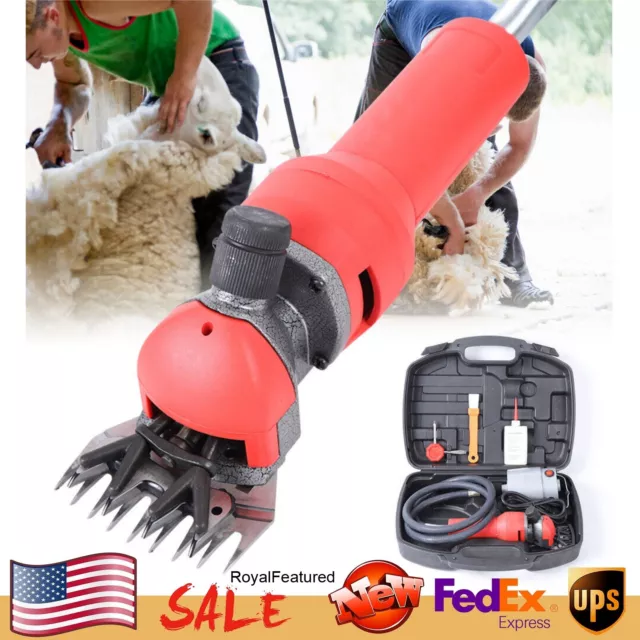 750W Electric Clipper Shears Shaft Sheep Goat Shear Machine Wool Cutter 110V US!