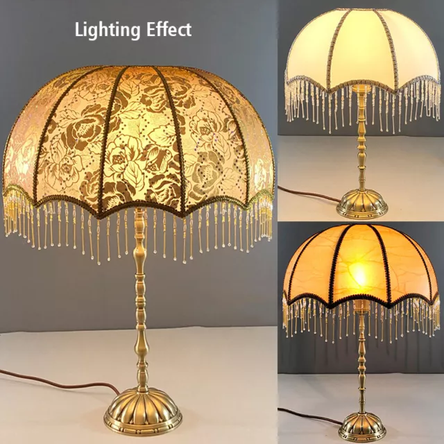Retro Fringe Lamp Shades Bead Lace Light Shades Floor Table Lamp Home Decoration