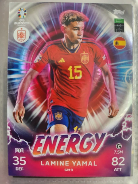 Carte Lamine Yamal Topps Match Attax Euro 2024 - Breakthrough Baller BBU5