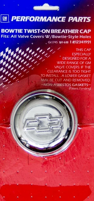 Proform Crankcase Breather Cap 141-618; Gm Performance Chrome Steel For Chevy
