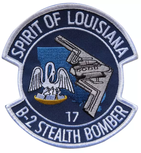 B-2 Stealth Bomber Spirit of Louisiana USAF Embroidered Patch