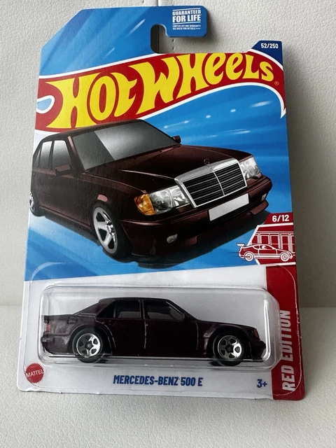 Hot Wheels Mercedes-Benz 500 E Grise 2025 - Série 70's Vs 90's, Carte Internationale #52 - Neuf