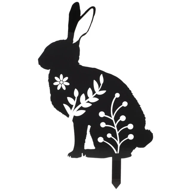 Osterhasen Garten Stake Dekorative Ostern Acryl Kaninchen Pfahl Sign Yard