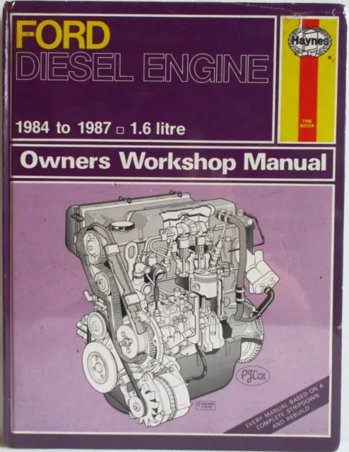 Haynes - Ford Diesel Engine 1984 A 1987 ~ Proprietari Manuale Officina - Usato