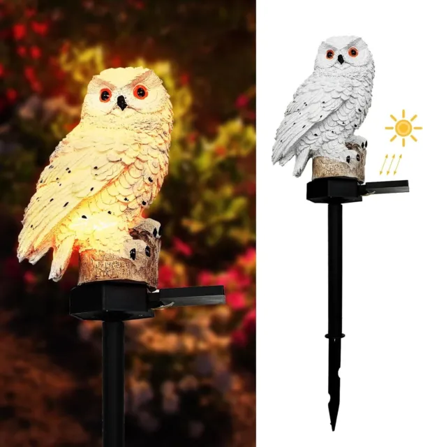 VIBROWL Owl Solar Garden Lights with Stake