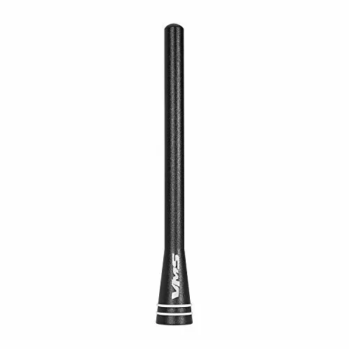 4.75 inch Black with White Ring Aluminum Short Car Antenna