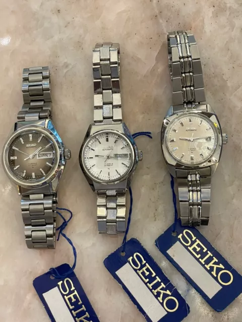 LOT OF 3 Vintage Seiko Watch Day Date Sport  Wristwatch Ladies MINT CONDITIONS