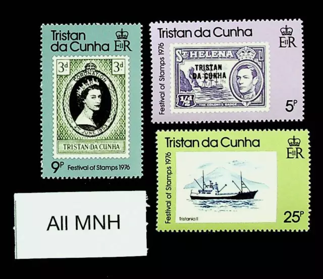Tristan Da Cunha 1976 Festival Of Stamps Set Of 3 Fine Mnh Stamps