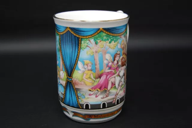 Sadler England Shakespeare Midsummer Night's Dream Fine Bone China Mug Cup Gold 3