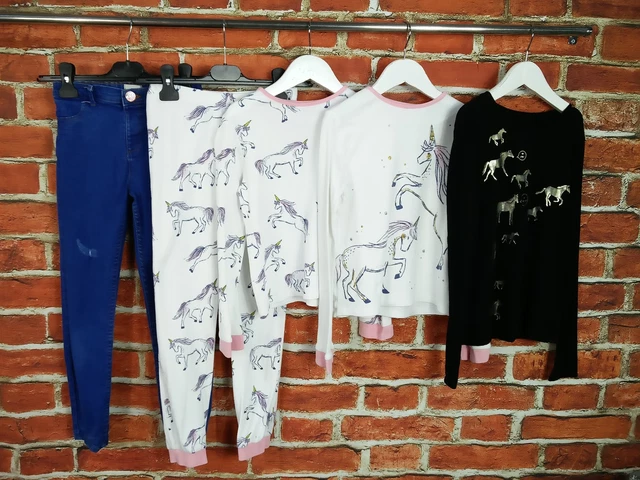 GIRLS BUNDLE AGE 8-9 YEARS JOHN LEWIS etc UNICORN SET TOP PYJAMAS JEANS 134CM