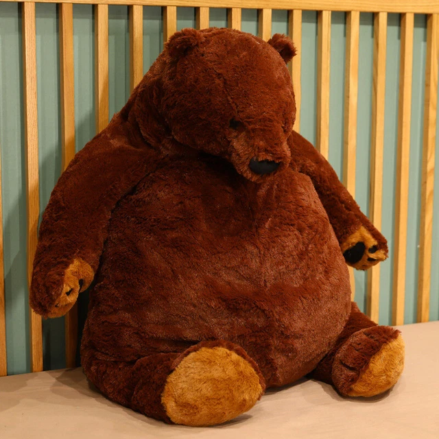 DJUNGELSKOG Dark Brown Teddy Bear Giant Simulation Stuffed Animal Doll Kids Toys