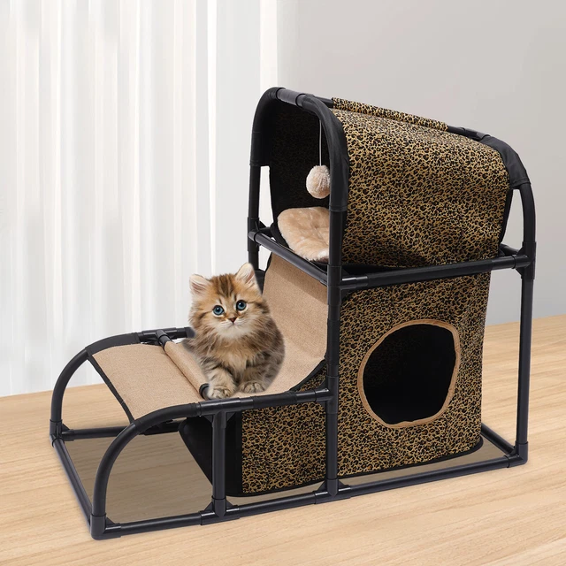 Modern Cat House Scratching Post Scratcher Oxford Fabric Condo House Furniture