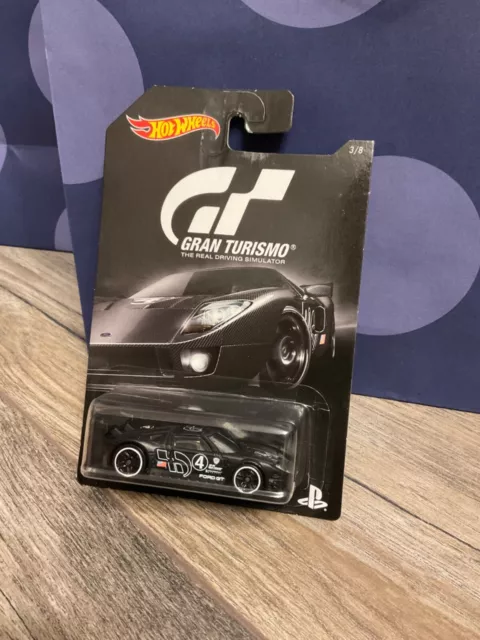 Year 2015 Hot Wheels PS Gran Turismo Series 1:64 Scale Die Cast Car 3/8 -  Black Sport Coupe FORD GT LM