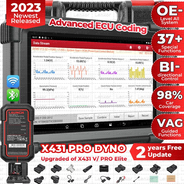 LAUNCH X431 PRO Elite DYNO PRO3S+ PRO 5 scanners Codage ECU Systèmes ...