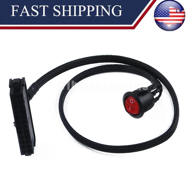 24PIN FEMALE ATX PSU Power Supply Starter On/Off Switch Jumper Bridge