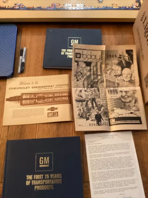 GM The First 75 Years Of Transportation Products with Employees Letter Papers