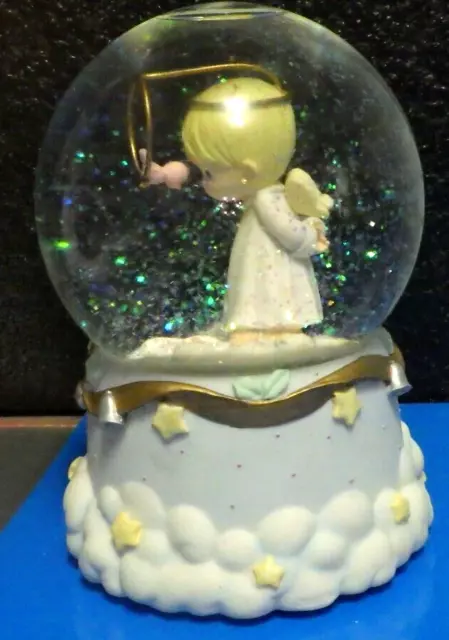 2001 vintage Precious Moments Enesco Hark Herald Angels sing music globe glitter