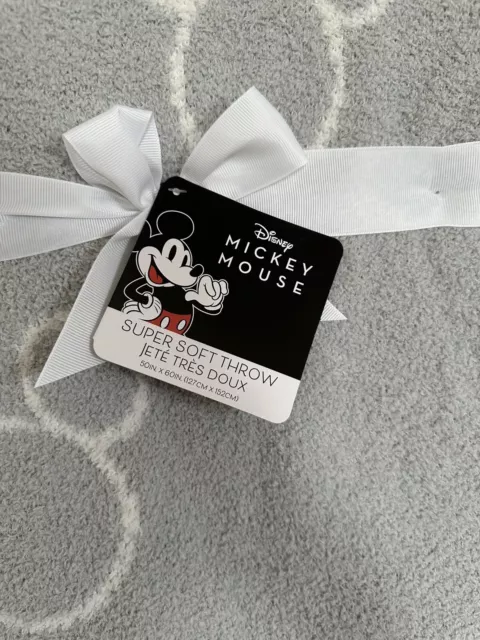 Grey Disney Mickey Mouse Blanket 2