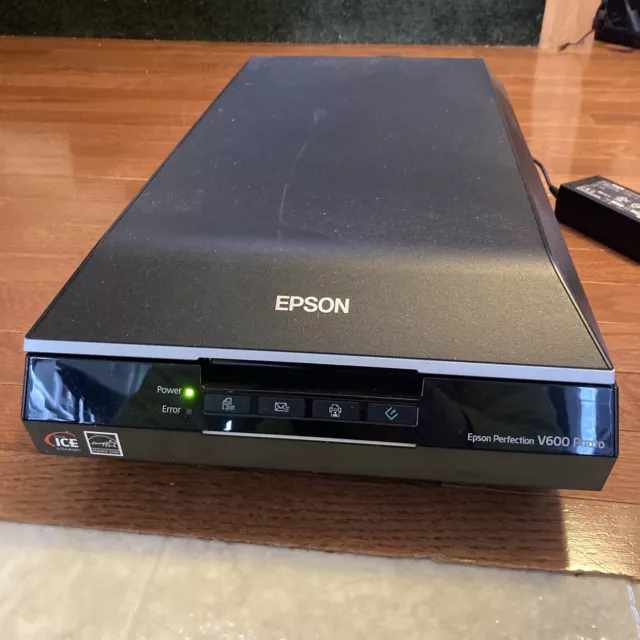 Epson Perfection V600 Photo Scanner Model J252A tested works w power cord