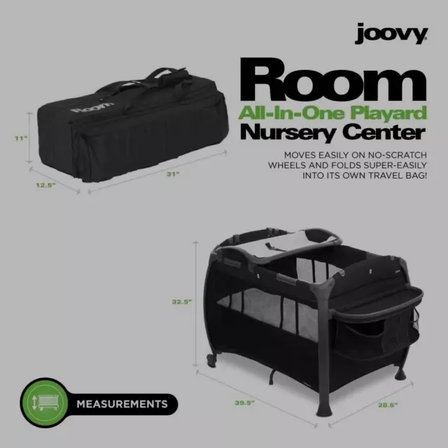 Joovy Room All-In-One Playard Nursery Center Changing Table Bassinet