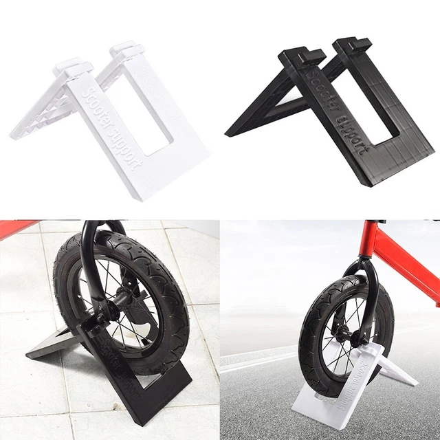 Support de stationnement vélo balance noir et blanc bords lisses et léger