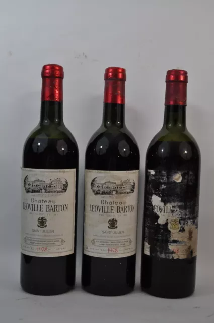 Vin -  3 Bouteilles - Château Léoville Barton - Cru Classé - 1978