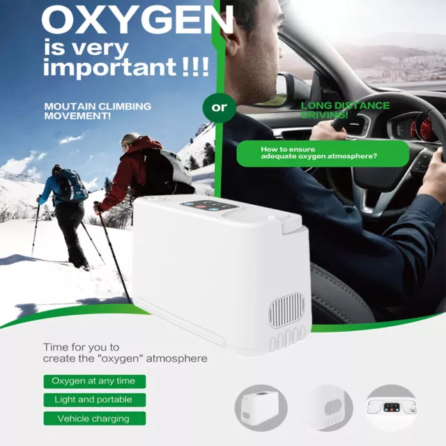 Voyageant Alpinisme Pour 3L/Min Oxygène Concentrator & Rechargeable Li-Batterie