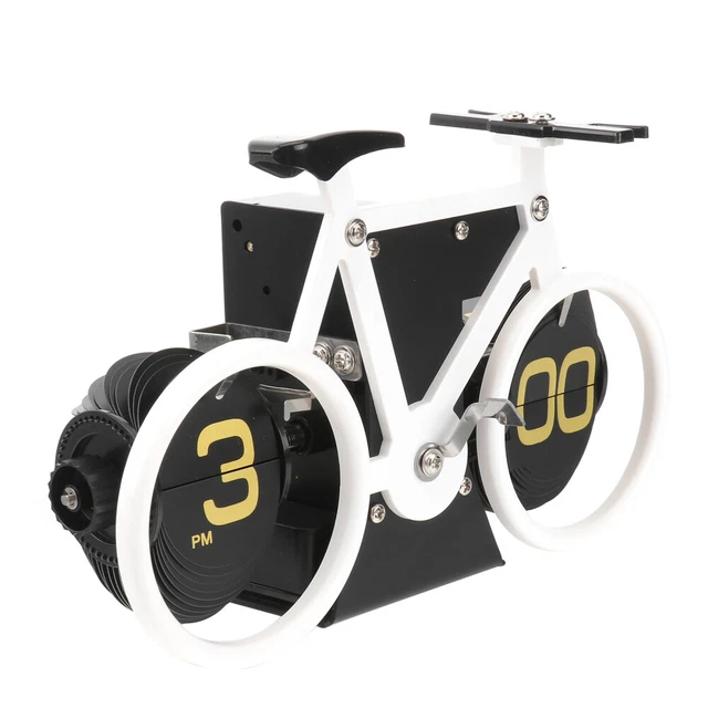 Decoración de cubierta retro reloj abatible estilo bicicleta voltea hacia abajo