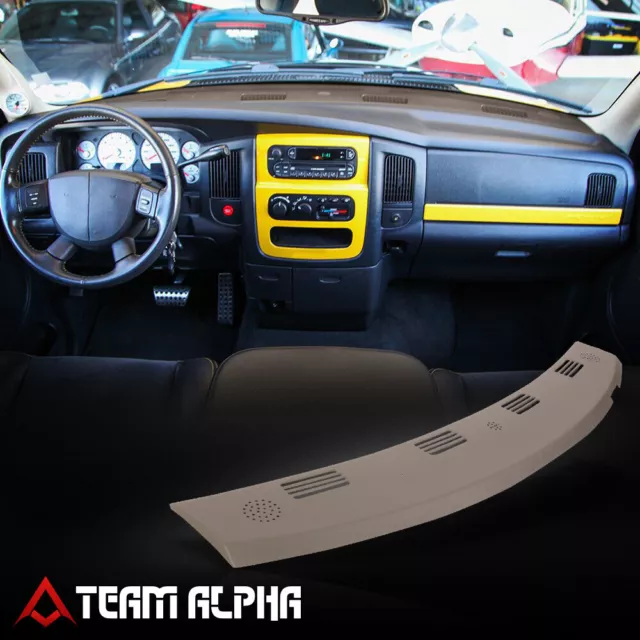 Fits 2002-2005 Dodge Ram 1500/2500 Gray Dash Defrost Vent Grille Cover Cap Kit