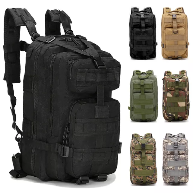 Men Outdoor Tactical Backpack Military Rucksack Waterproof Travel Camping Hiking