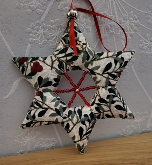 Christmas English Paper Craft Fabric Hanging Star Decoration